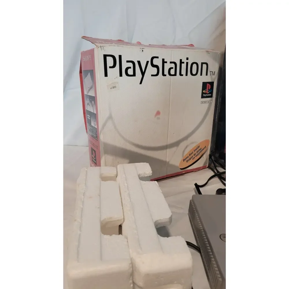 Sony PlayStation PS1 Console Bundle CIB Original Box DDR Game 2 Controllers...